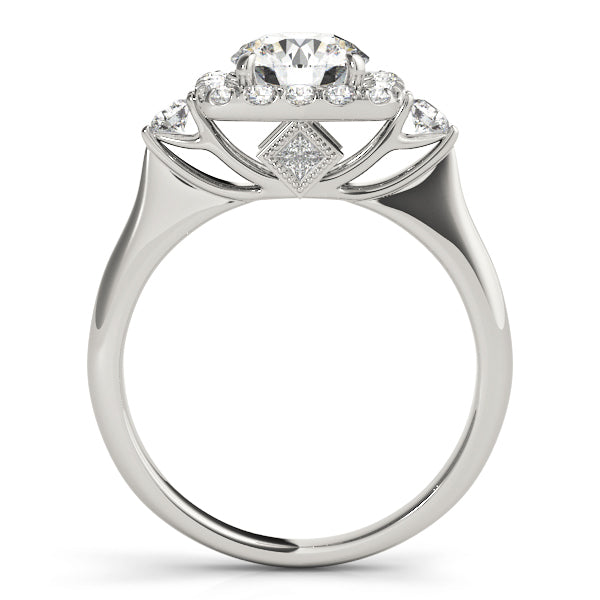 Round Halo Diamond Engagement Ring · 0.49 ct tw