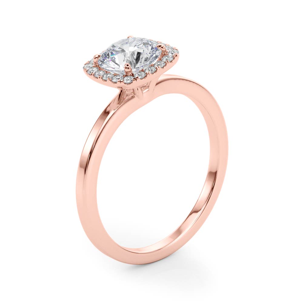 Round Halo Diamond Engagement Ring · 0.73 ct tw