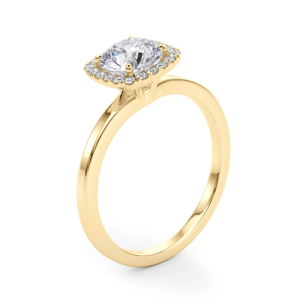 Round Halo Diamond Engagement Ring · 1.63 ct tw