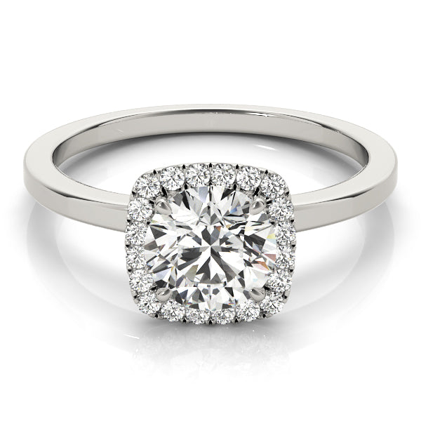 Round Halo Diamond Engagement Ring · 0.73 ct tw