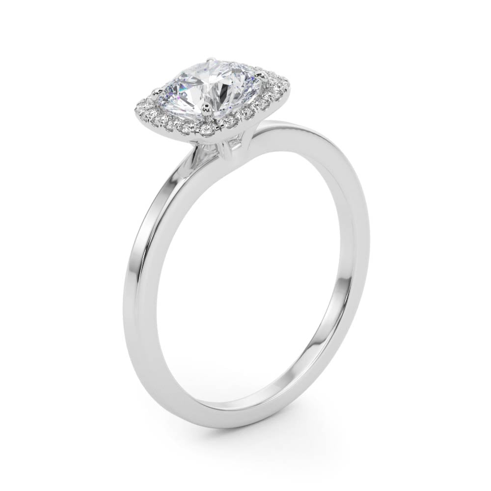 Round Halo Diamond Engagement Ring · 1.63 ct tw