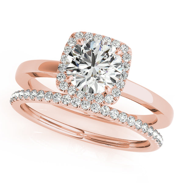 Round Halo Diamond Engagement Ring · 0.73 ct tw