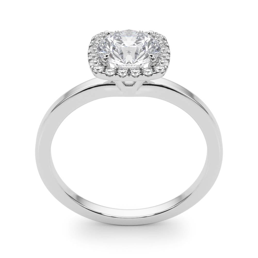 Round Halo Diamond Engagement Ring · 1.12 ct tw