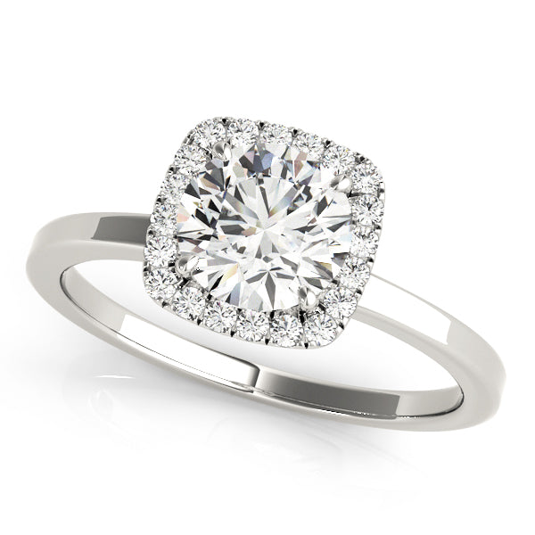 Round Halo Diamond Engagement Ring · 1.37 ct tw