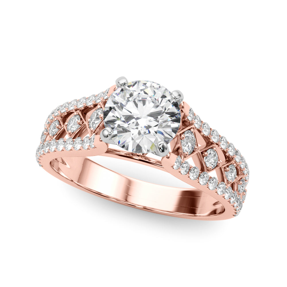 Multi-Row Diamond Engagement Ring · 0.35 ct tw