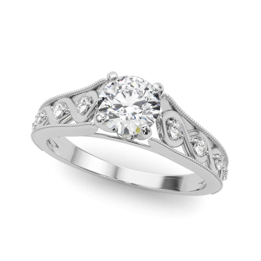 Single Row Prong Set Diamond Engagement Ring · 0.14 ct tw