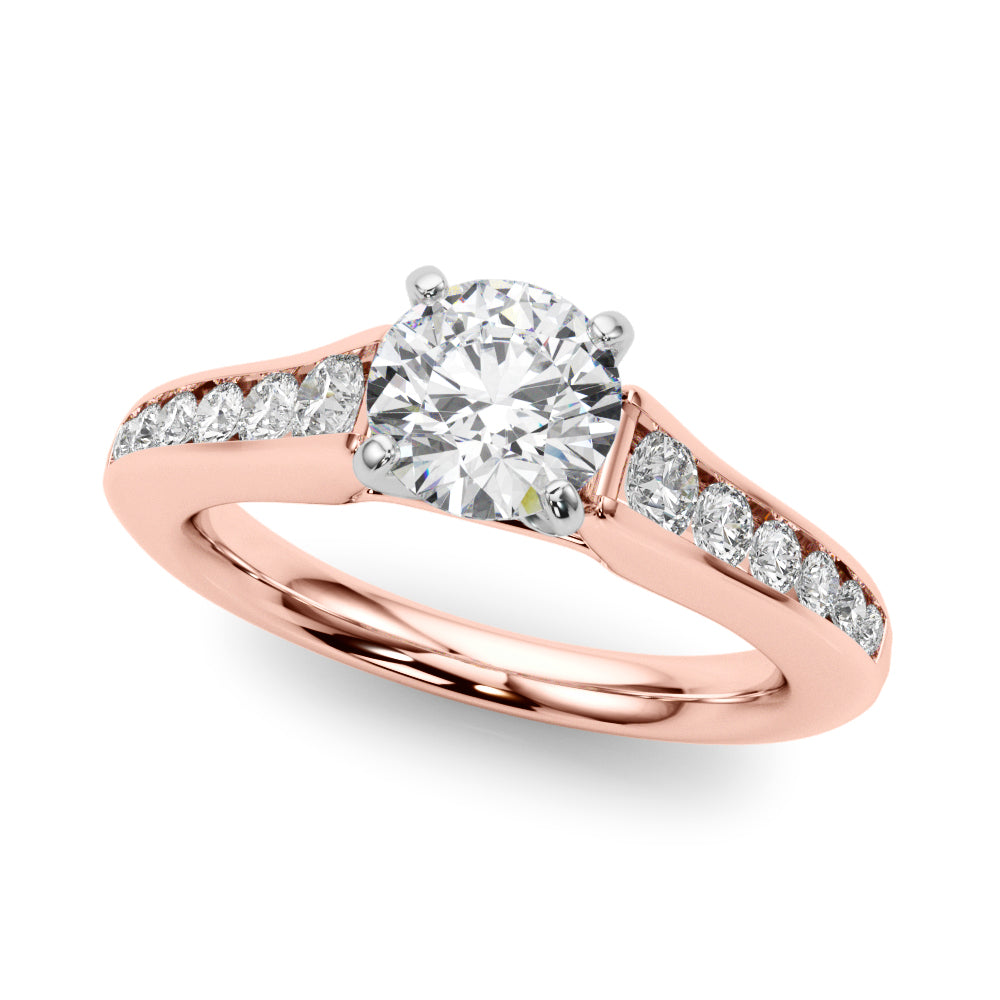 Single Row Diamond Engagement Ring · 0.47 ct tw