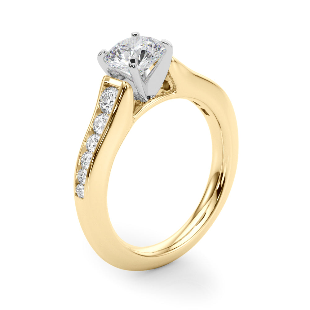 Single Row Diamond Engagement Ring · 0.47 ct tw