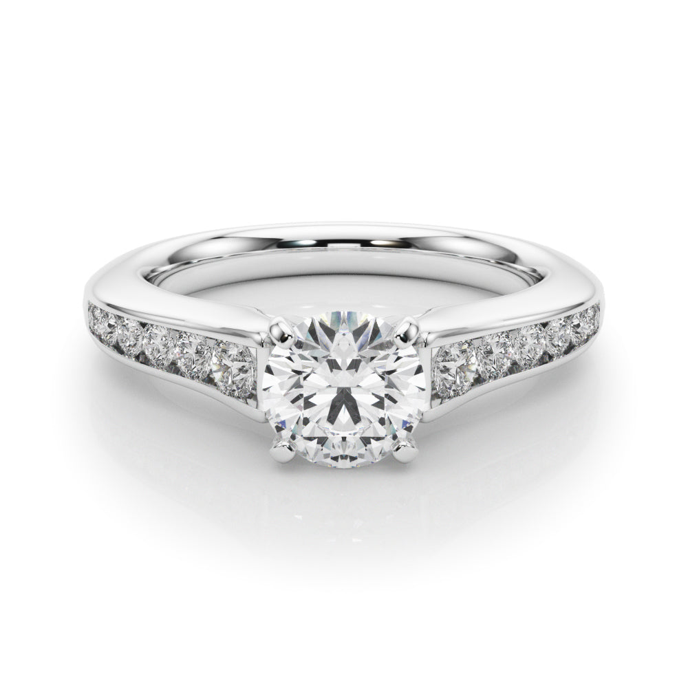 Single Row Diamond Engagement Ring · 0.47 ct tw