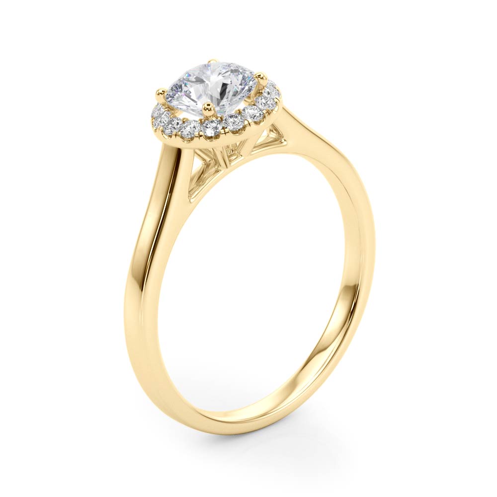 Round Halo Diamond Engagement Ring · 2.12 ct tw