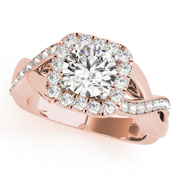 Halo Diamond Engagement Ring · 0.54 ct tw