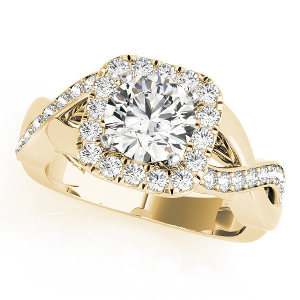 Halo Diamond Engagement Ring · 0.54 ct tw