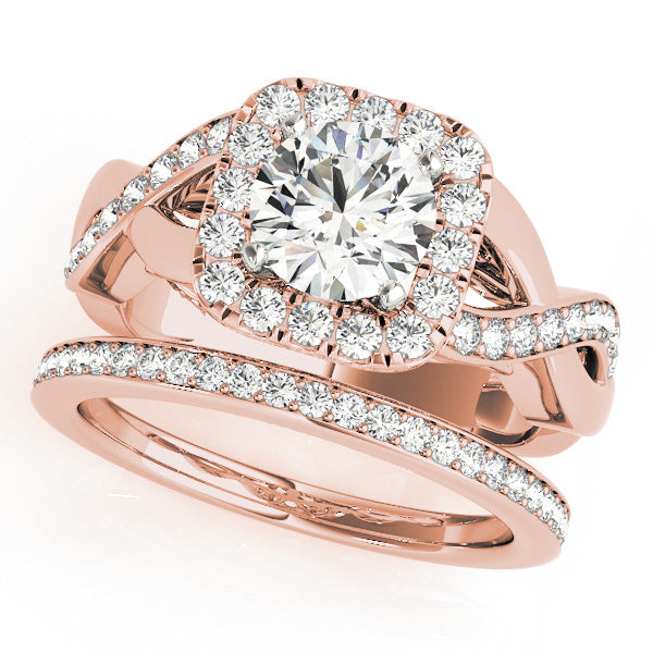 Halo Diamond Engagement Ring · 0.54 ct tw