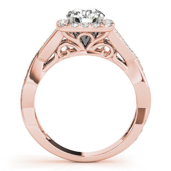 Halo Diamond Engagement Ring · 0.54 ct tw