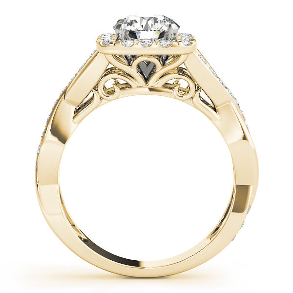 Halo Diamond Engagement Ring · 0.54 ct tw