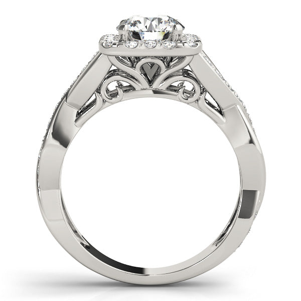 Halo Diamond Engagement Ring · 0.54 ct tw