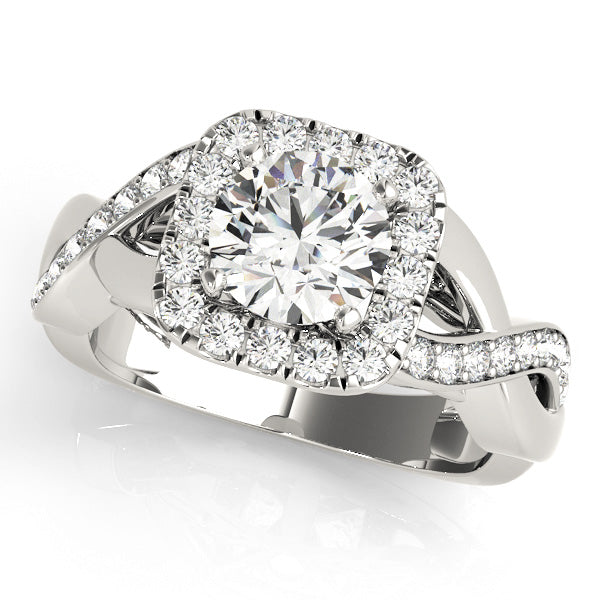 Halo Diamond Engagement Ring · 0.54 ct tw