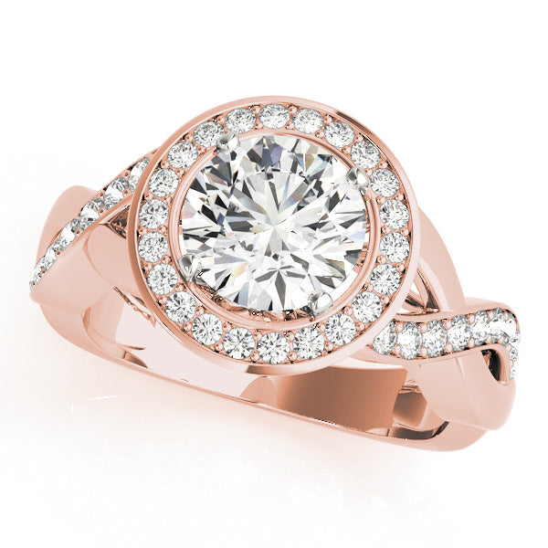 Halo Diamond Engagement Ring · 0.43 ct tw