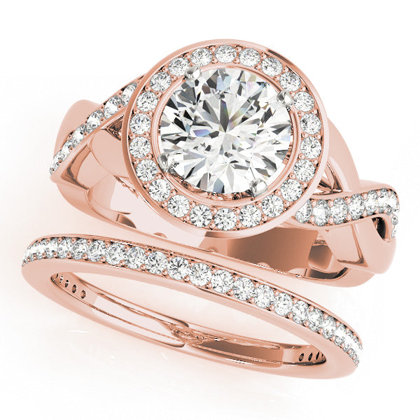 Halo Diamond Engagement Ring · 0.43 ct tw