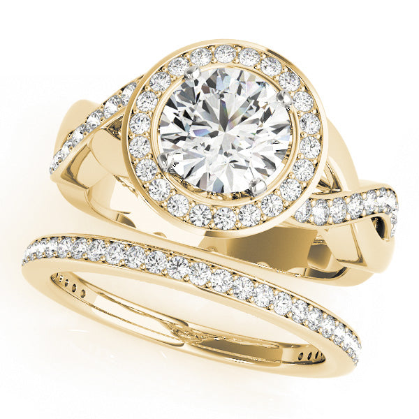 Halo Diamond Engagement Ring · 0.43 ct tw