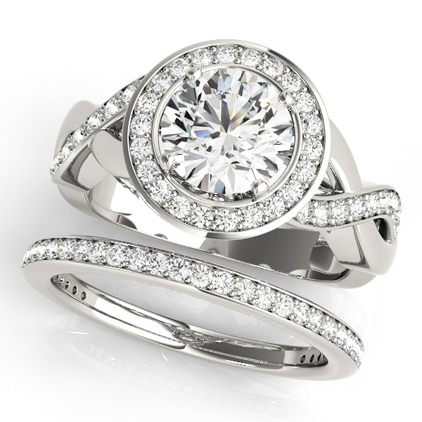 Halo Diamond Engagement Ring · 0.43 ct tw