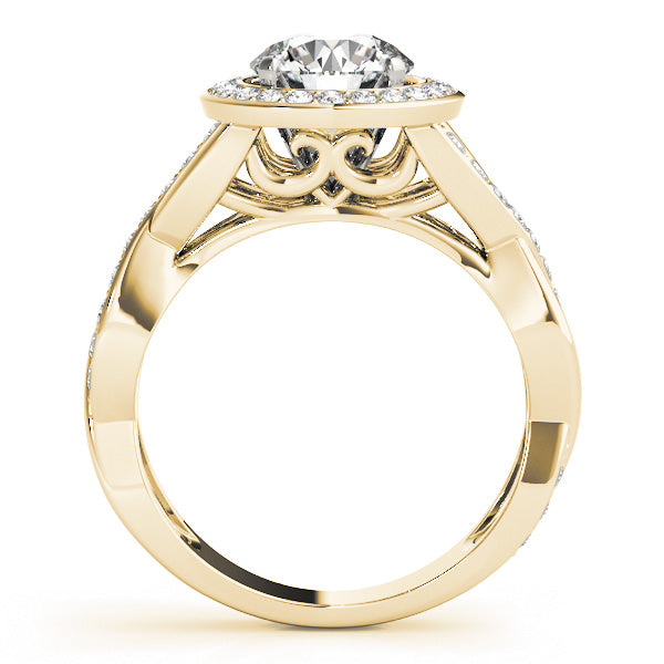 Halo Diamond Engagement Ring · 0.43 ct tw