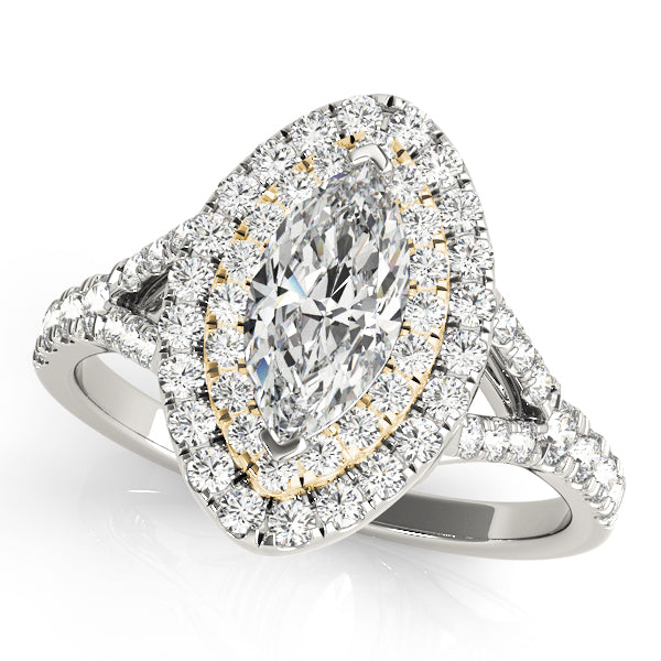 Marquise Halo Diamond Engagement Ring · 0.52 ct tw