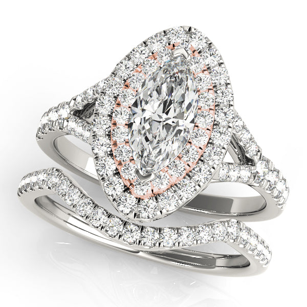 Marquise Halo Diamond Engagement Ring · 0.52 ct tw