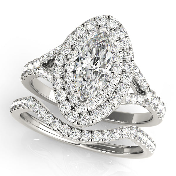 Marquise Halo Diamond Engagement Ring · 0.52 ct tw