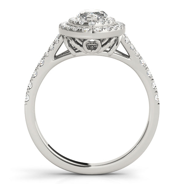 Marquise Halo Diamond Engagement Ring · 0.45 ct tw