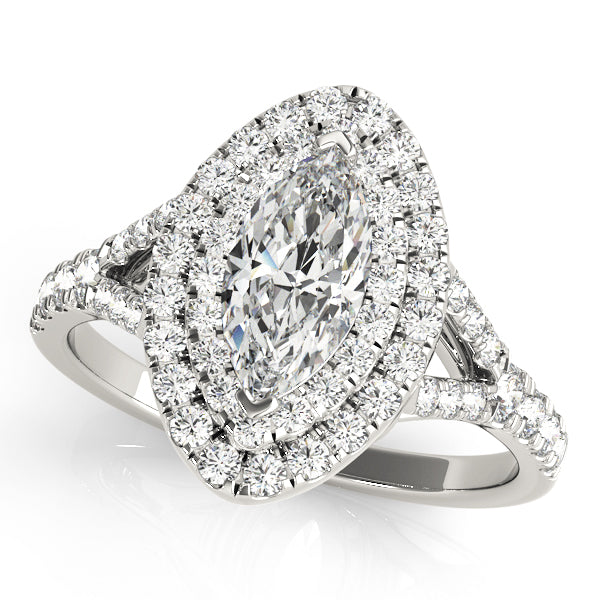Marquise Halo Diamond Engagement Ring · 0.52 ct tw