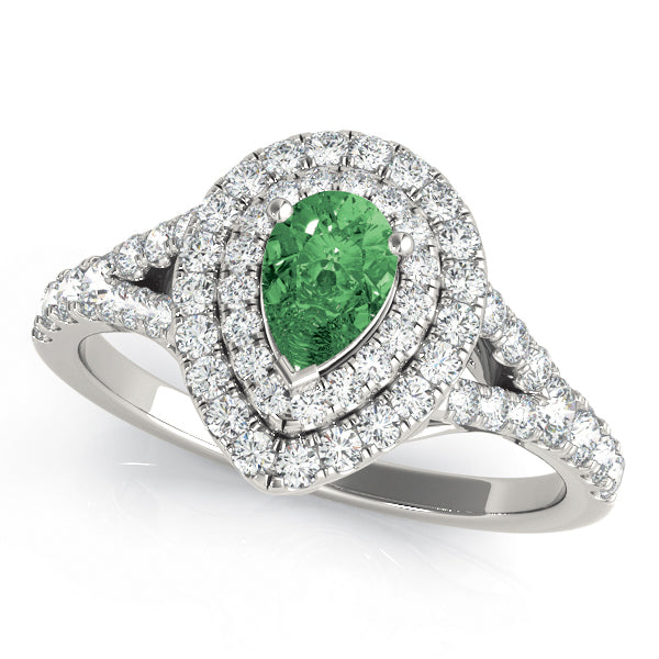 Pear Halo Diamond Engagement Ring · 1.17 ct tw