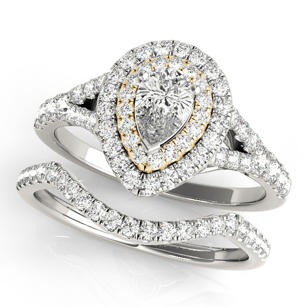 Pear Halo Diamond Engagement Ring · 1.17 ct tw