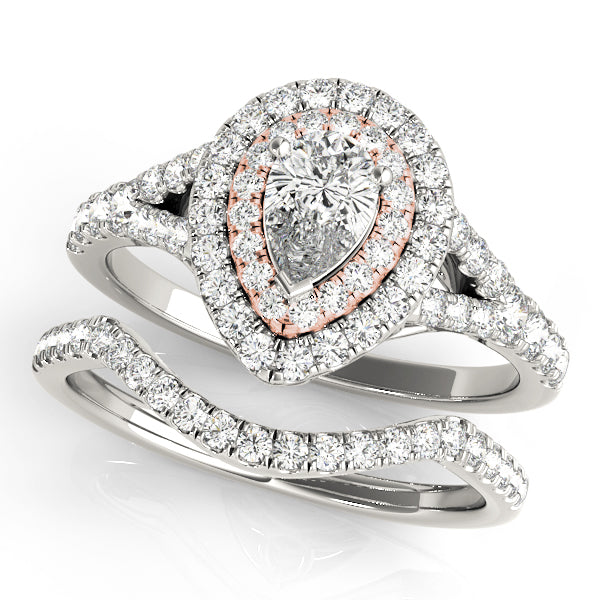 Pear Halo Diamond Engagement Ring · 1.17 ct tw