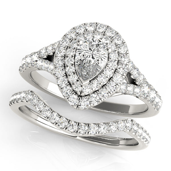 Pear Halo Diamond Engagement Ring · 1.17 ct tw