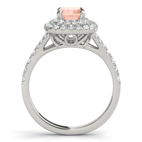 Emerald Cut Halo Diamond Engagement Ring · 1.48 ct tw