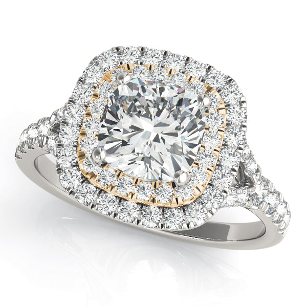 Cushion Halo Diamond Engagement Ring · 1.15 ct tw