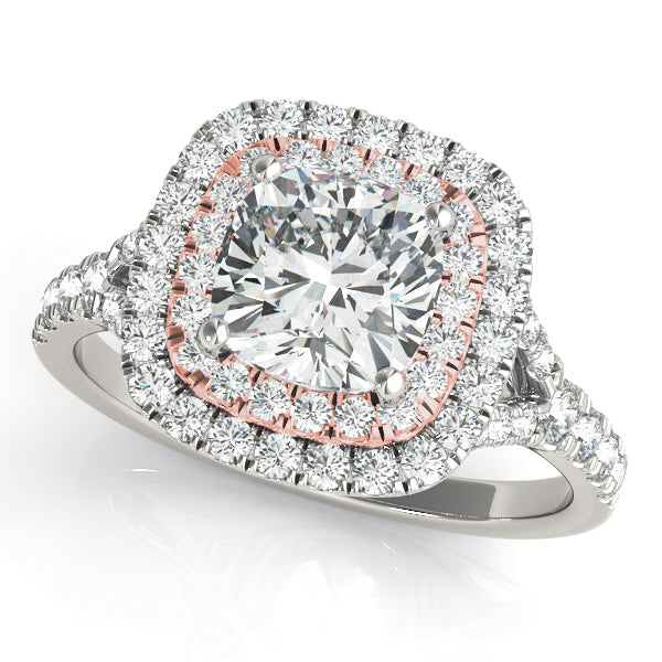Cushion Halo Diamond Engagement Ring · 1.15 ct tw