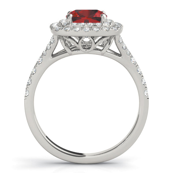 Cushion Halo Diamond Engagement Ring · 1.48 ct tw