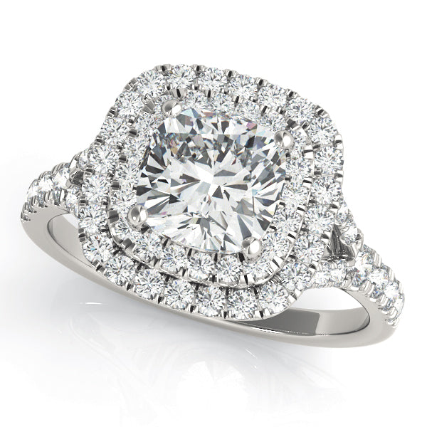 Cushion Halo Diamond Engagement Ring · 1.15 ct tw
