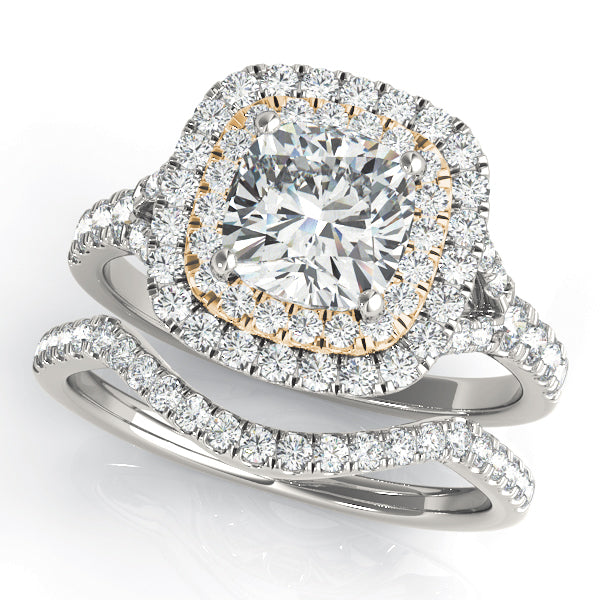 Cushion Halo Diamond Engagement Ring · 1.15 ct tw