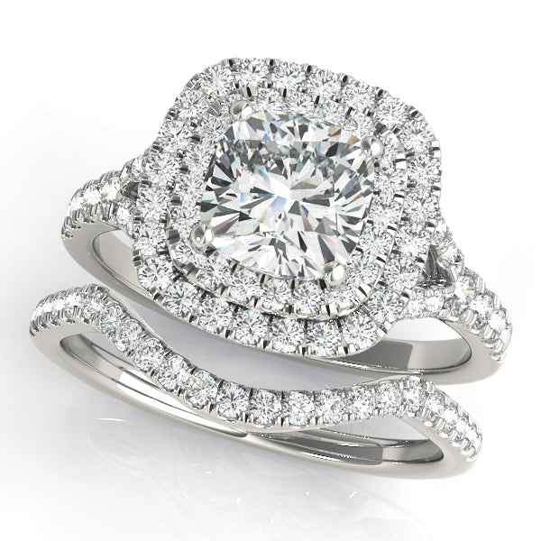 Cushion Halo Diamond Engagement Ring · 1.15 ct tw