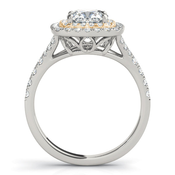 Cushion Halo Diamond Engagement Ring · 1.15 ct tw
