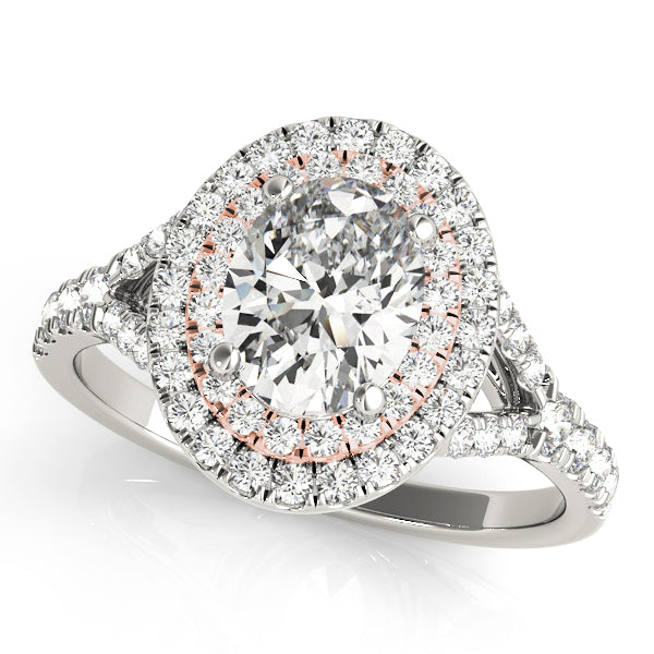 Oval Halo Diamond Engagement Ring · 0.81 ct tw
