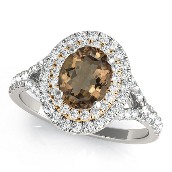Oval Halo Diamond Engagement Ring · 1.41 ct tw