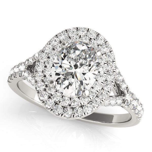 Oval Halo Diamond Engagement Ring · 0.81 ct tw