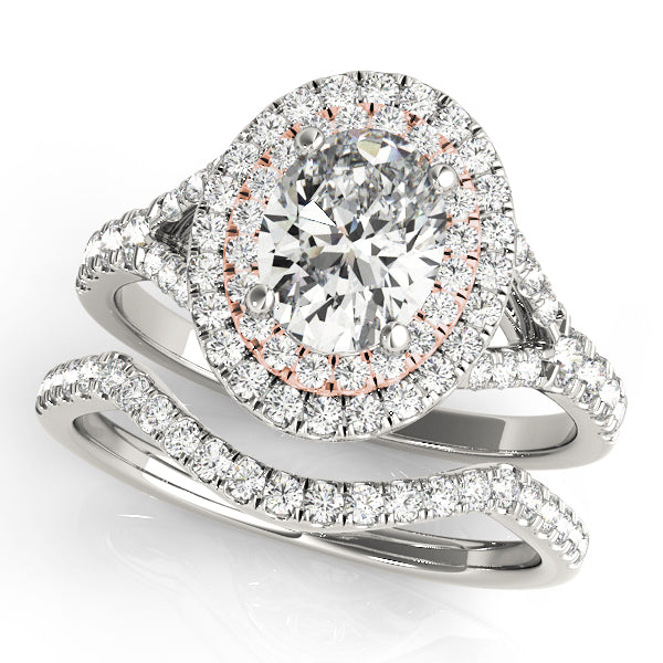Oval Halo Diamond Engagement Ring · 0.81 ct tw