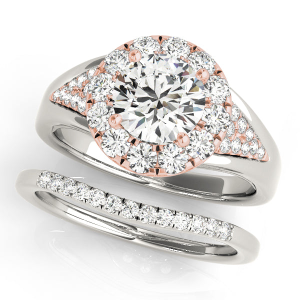 Round Halo Diamond Engagement Ring · 1.17 ct tw