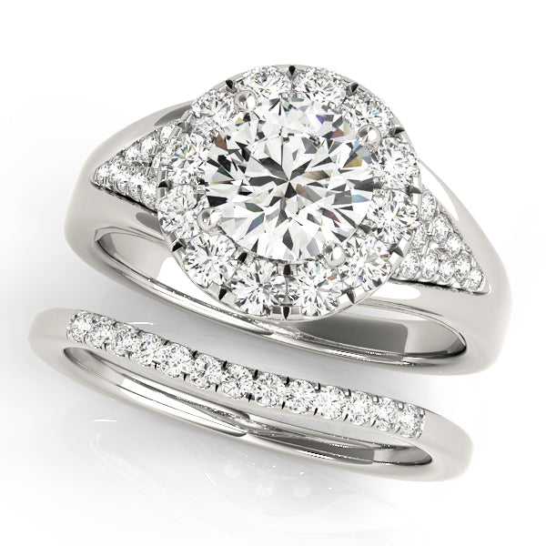 Round Halo Diamond Engagement Ring · 1.98 ct tw