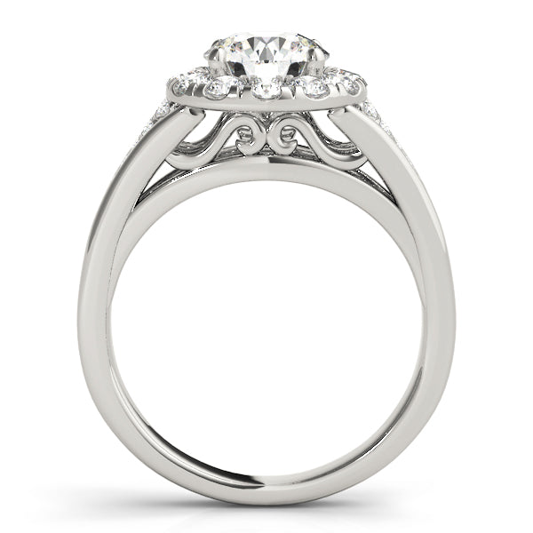 Round Halo Diamond Engagement Ring · 0.86 ct tw